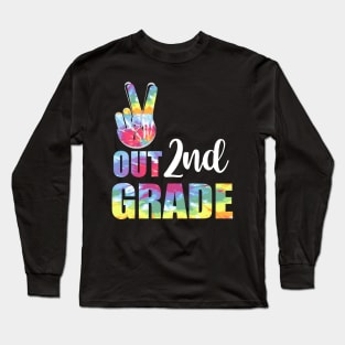 Peace out 2nd grade end of school l. Last day of school. Summer break Long Sleeve T-Shirt